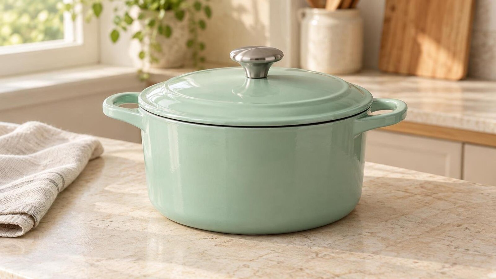 SOGO網店 LE CREUSET 18cm高身琺瑯鑄鐵鍋 Cool Mint 特價$1,180 優惠圖片
